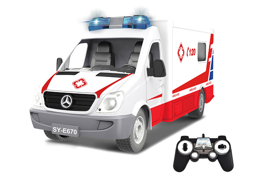 RC Radiostyrt Radiostyrd ambulans - 1:18 - 2,4Ghz - RTR