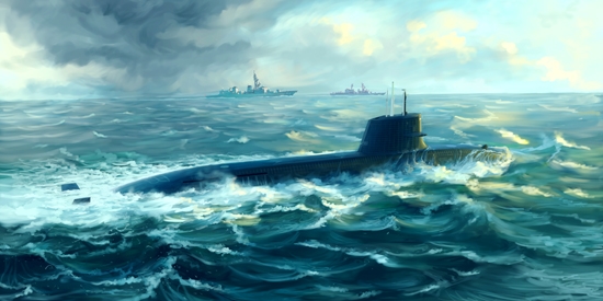 Byggmodell Ubt - Japanese Soryu Class Attack Submarine - 1:144 - Tr