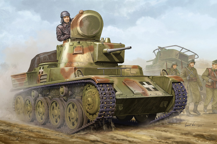 Byggmodell tank - Hungarian Light Tank 38M Toldi II B40 - 1:35 - HB