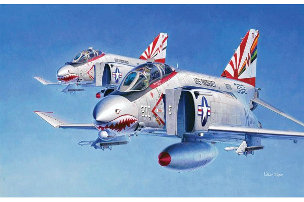 RC Radiostyrt Byggmodell flygplan - F-4B/N Phantom II - 1:72 - Hasegawa