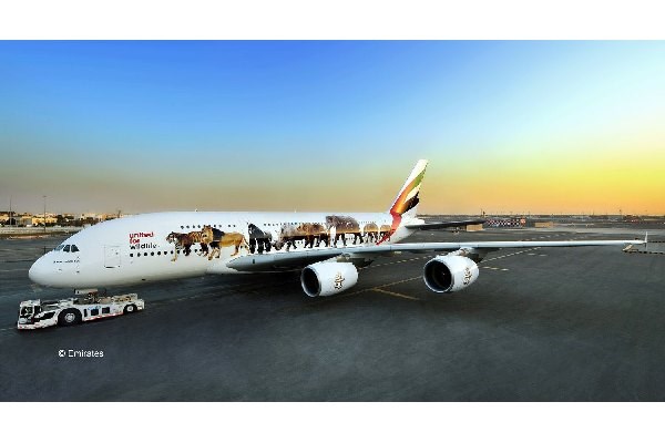 RC Radiostyrt Byggsats - Airbus A380-800 Emirates Wild Life - 1:144 - Revell
