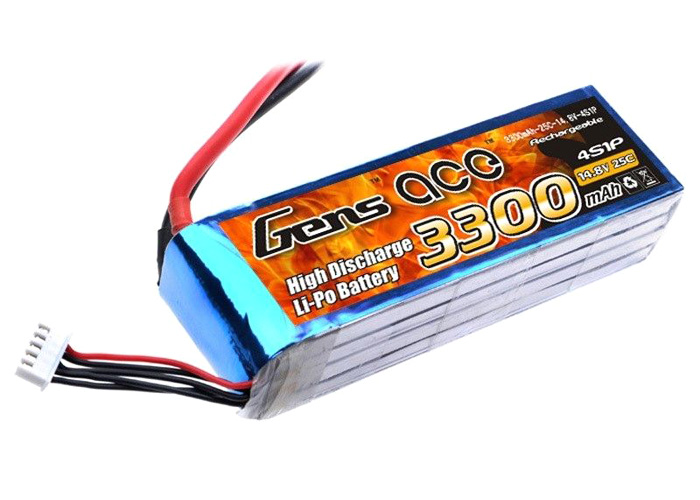 Batteri - 14,8V 3300mAh LiPo 25C Gens Ace
