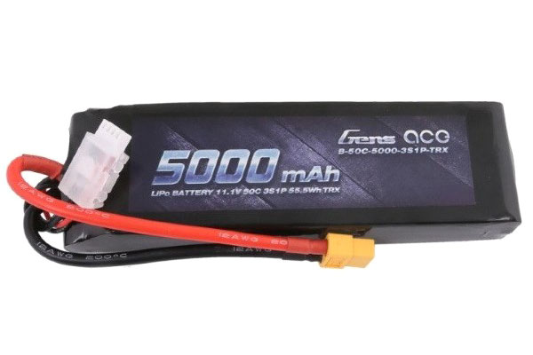 Batteri - 11,1V 5000mAh LiPo - 50C - XT60 - Gens