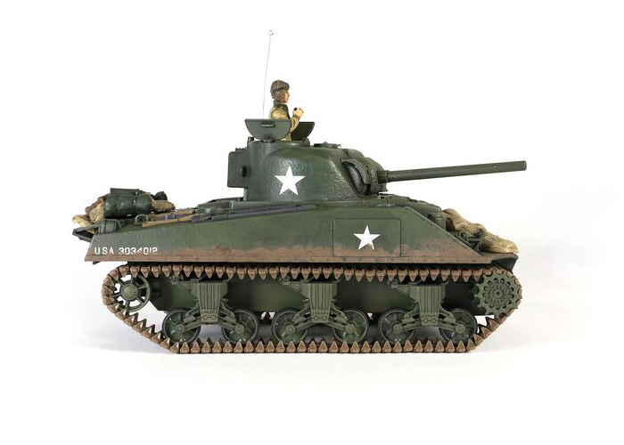Radiostyrd stridsvagn - M4A3 Sherman F.O.V - IR - 2,4GHz - RTR