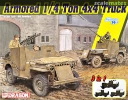 RC Radiostyrt Byggmodell stridsfordon - Armored 1/4-Ton 4X4 Truck - 1:35 - Dragon