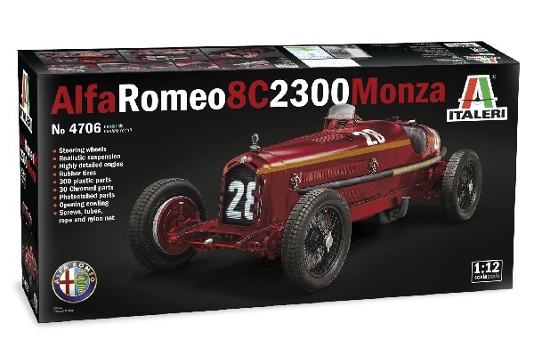 Byggmodell bil - Alfa Romeo 8C 2300 Monza - 1:12 - Italieri