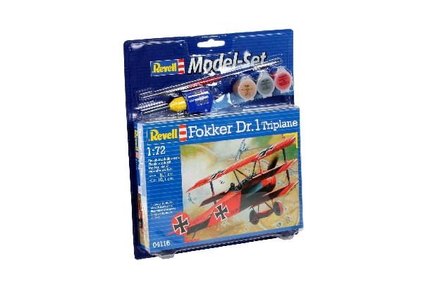 RC Radiostyrt Byggsats - Model Set Fokker DR, 1 Triplane - 1:72 - Revell