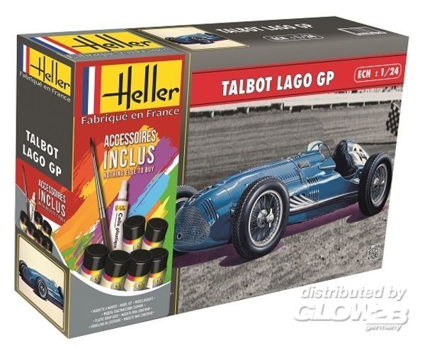 RC Radiostyrt Byggmodell bil - Talbot Lago Gp - 1:24 - Heller