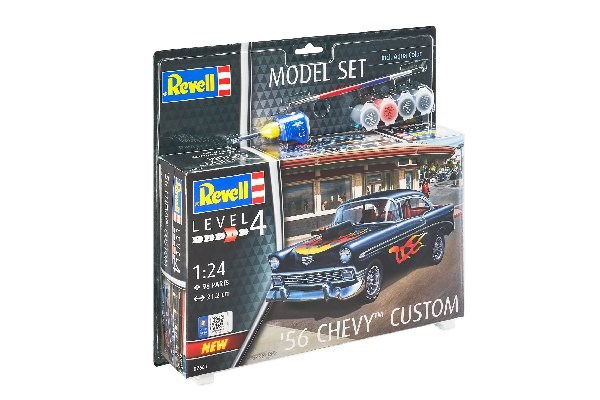 Byggmodell bil - Model Set 56 Chevy Customs - 1:24 - Revell