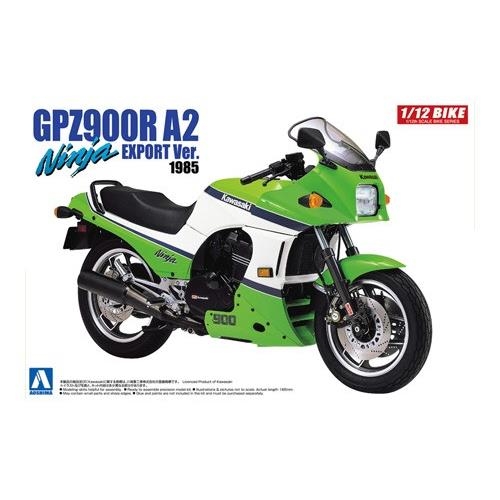 RC Radiostyrt Byggsats motorcykel - Kawasaki GPZ900Z Ninja A2 - 1:12 - Aoshima