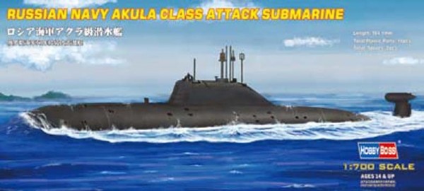 Byggmodell ubt - Akula Class Attack Sub - 1:700 - HobbyBoss