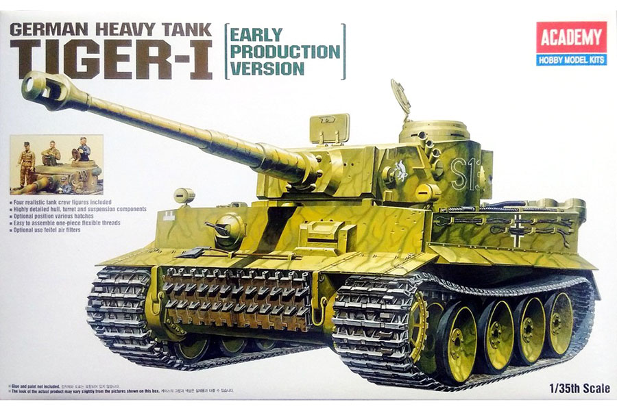 RC Radiostyrt Byggmodell stridsvagn - Tiger I - early 4 fig. - 1:35 - Academy