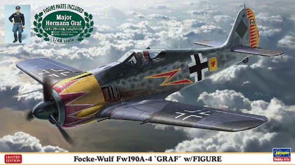 RC Radiostyrt Byggmodell - Focke-Wulf Fw190A-4 "Graf" - 1:48 - Hasegawa