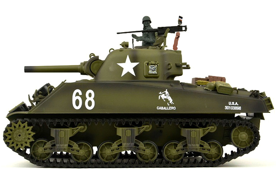 Radiostyrd stridsvagn - 1:16 - Sherman - 2,4Ghz - BB+IR - RTR