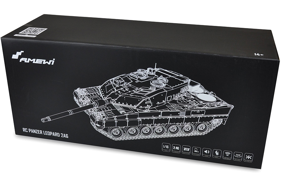 Radiostyrd stridsvagn - 1:16 - Leopard 2 A6 Met. vxl - 2,4Ghz - BB+IR - RTR