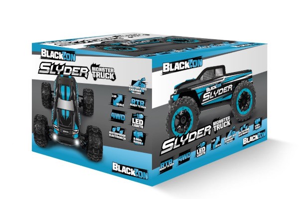 Radiostyrd bil - Slyder ST 4WD Blue - 1:16 - 2,4Ghz - RTR