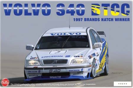 RC Radiostyrt Byggmodell Bil - Volvo S40 1997 BTCC Brands Hatch Winner 1:24 NuNu