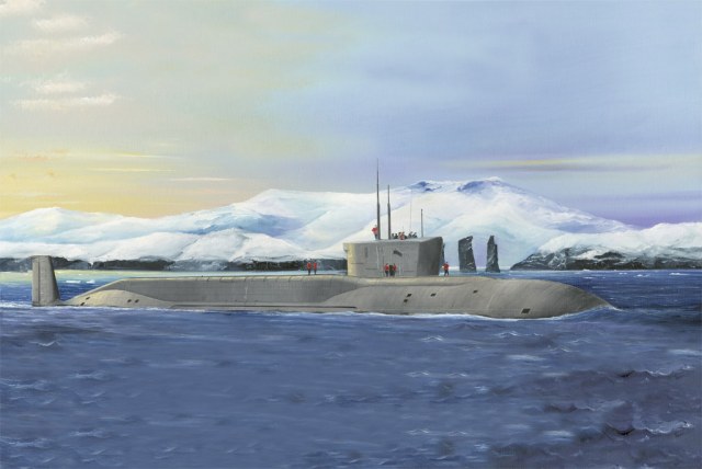 RC Radiostyrt Byggmodell ubåt - Russ. Navy Project 955 1:350 HobbyBoss
