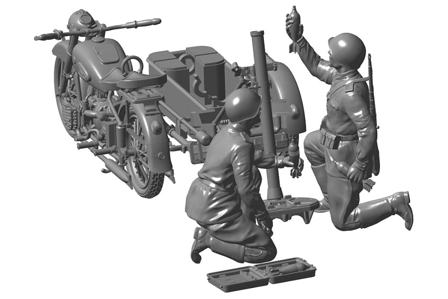 Byggmodell motorcykel - Soviet Motorcycle M-72 - 1:35 - Zvezda