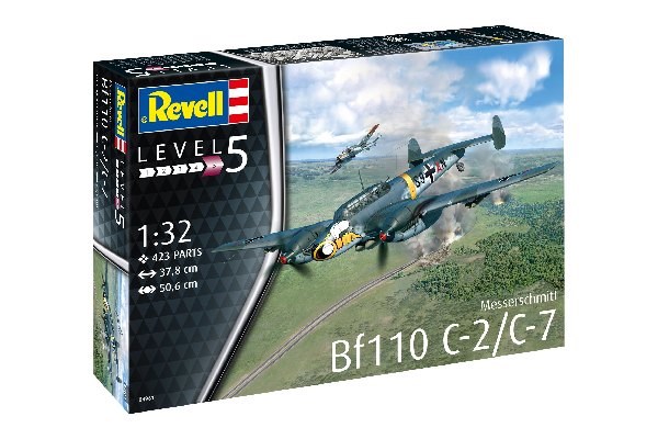 Byggmodell flygplan - Messerschmitt Bf110 C-2/C-7 - 1:72 - Revell