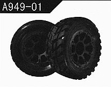RC Radiostyrt A949-02 - Right Tire 2