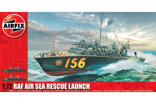RC Radiostyrt Byggmodell stridsbåt - RAF Rescue Launch - 1:72 - Airfix