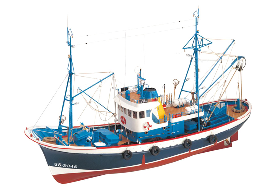 Byggsats båt trä - FISKEKUTTER MARINA II - 1:50 - ArtS