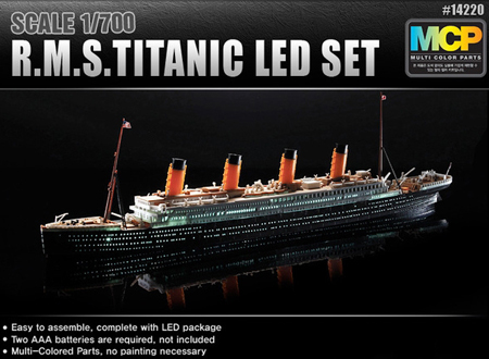 RC Radiostyrt Byggmodell båt - R.M.S.Titanic MCP - LED Set - 1:700 - AC