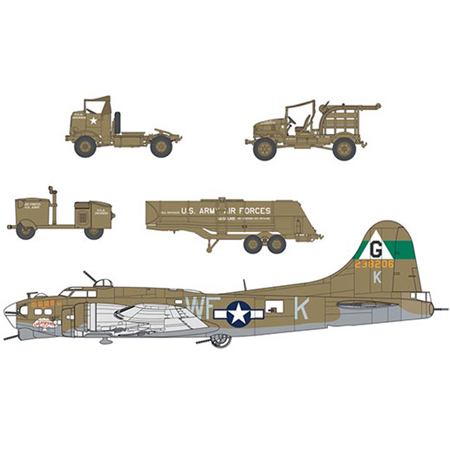 Byggmodell set - Eighth Air Force Resupply Set - 1:72 - AirFix