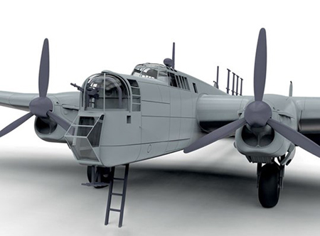 RC Radiostyrt Byggmodell - Armstrong Whitworth Whitley Mk.V - 1:72 - AirFix