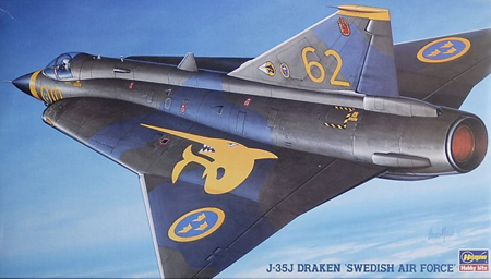 RC Radiostyrt Byggmodell flygplan - J-35J Draken - 1:72 - Hg