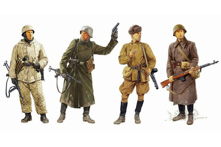 Byggsats - Ostfront Winter Combatants 1942-43, 4 Fig. - 1:35 - Dragon