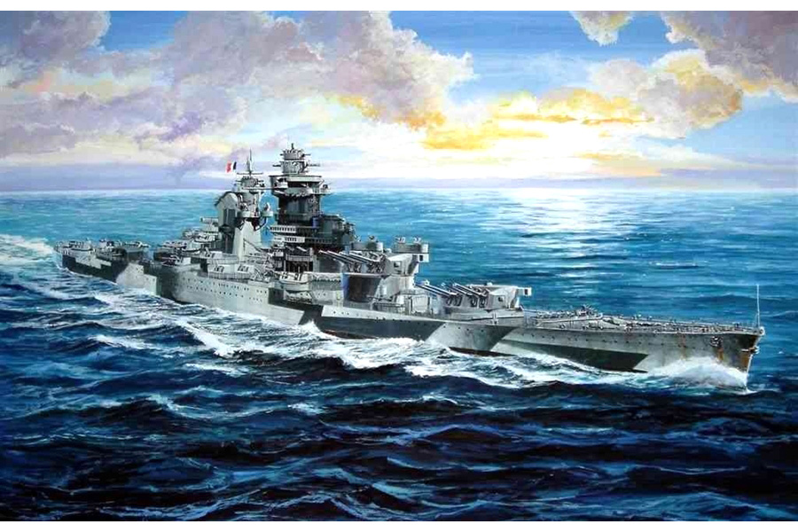 RC Radiostyrt Byggsats krigsfartyg - French Navy Richelieu - 1:700 - Trumpeter