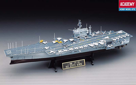 RC Radiostyrt Byggsats Krigsfartyg - Cv-63 USS Kittyhawk - 1:800 - Academy