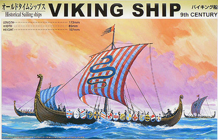 RC Radiostyrt Byggsats Segelbåt - Viking ship 9th century - 1:350 - Aoshima