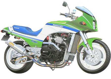 RC Radiostyrt Byggmodell Motorcykel - Kawasaki GPZ900r Ninja - 1:12 - Aoshima