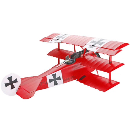Flygplan - ArtTech Fokker Dr.1 BL 2,4GHz - Borstl&ouml;st paket - RTF