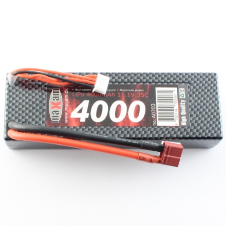 Batteripack Li-PO - Batteri 11,1V 4000mAh - 35C - T-kontakt - MaXam