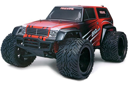 Demo - Radiostyrd bil - 1:12 - BlackZon Monster Truck 4WD - 2,4Ghz - rd/svart - RTR