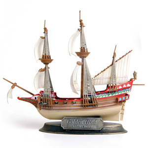 Byggmodell segelbt - English Galleon Golden Hind - 1:350