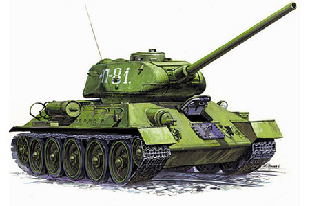 Byggmodell Stridsvagn - T-34/85 - Zvezda - 1:35