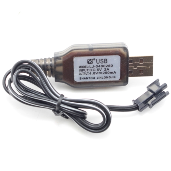 RC Radiostyrt Batteriladdare - 4,8V USB 400mA - NiMh, NiCd