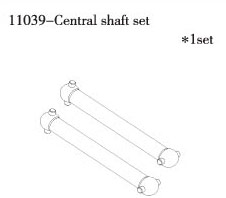 RC Radiostyrt FS Central Shaft Set (new) 1:10 nitro