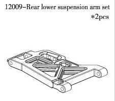 RC Radiostyrt FS Rear Lower Suspension Arm Set 1:10 nitro