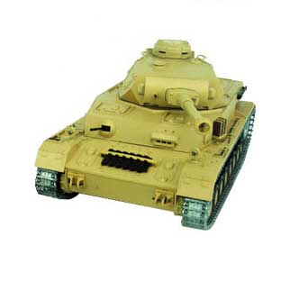 Radiostyrd stridsvagn - 1:16 - Pz.Kpfw.IV Ausf.F-2 - Desert - BATTLE + Flash - METALL - r&ouml;k & ljud - RTR