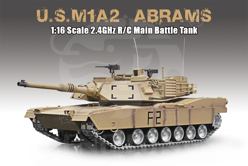 RC stridsvagn - V6 ny - 1:16 - M1A2 Abrams Ultimate Cammo - 2,4Ghz - Met. RTR