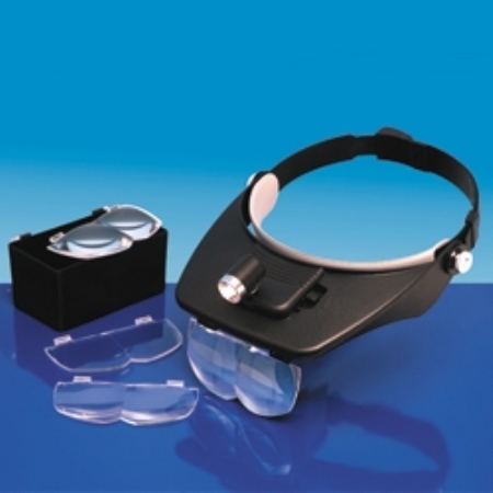 RC Radiostyrt Versatile Headband Magnifier, 4 lenses and light - ModelCraft