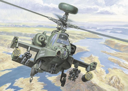 RC Radiostyrt Modell helikopter - AH-64D Apache Longbow - Italeri - 1:72