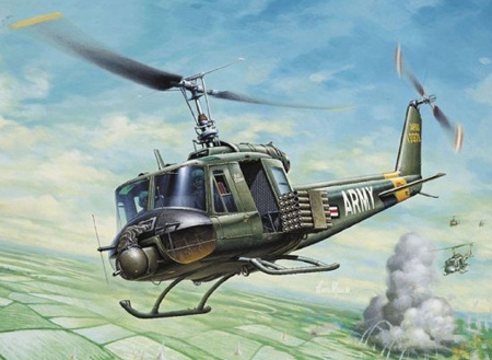 RC Radiostyrt Modell helikopter - UH-1B Huye Helicopter - Italeri - 1:72