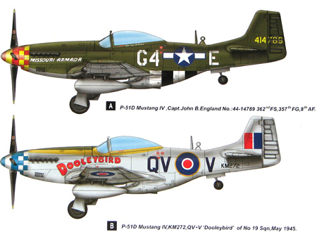RC Radiostyrt Modellflygplan - P-51D Mustang IV Fighter - HobbyBoss - 1:48